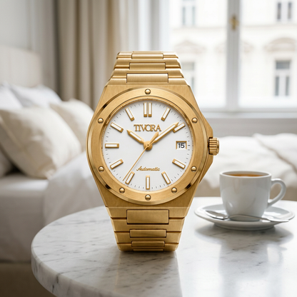 Vertex Aurelius Steel Frost Dial – front view