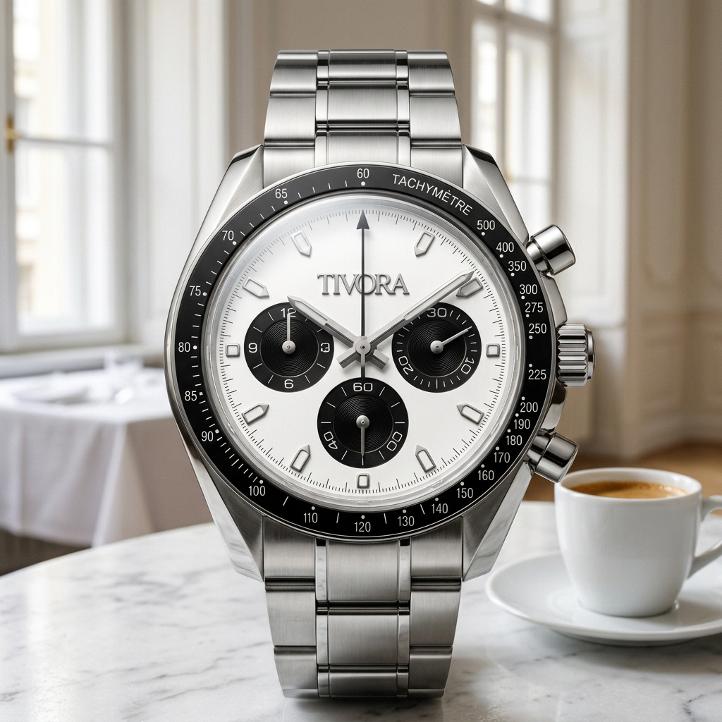 Veyron Argent Steel Frost Dial – front view