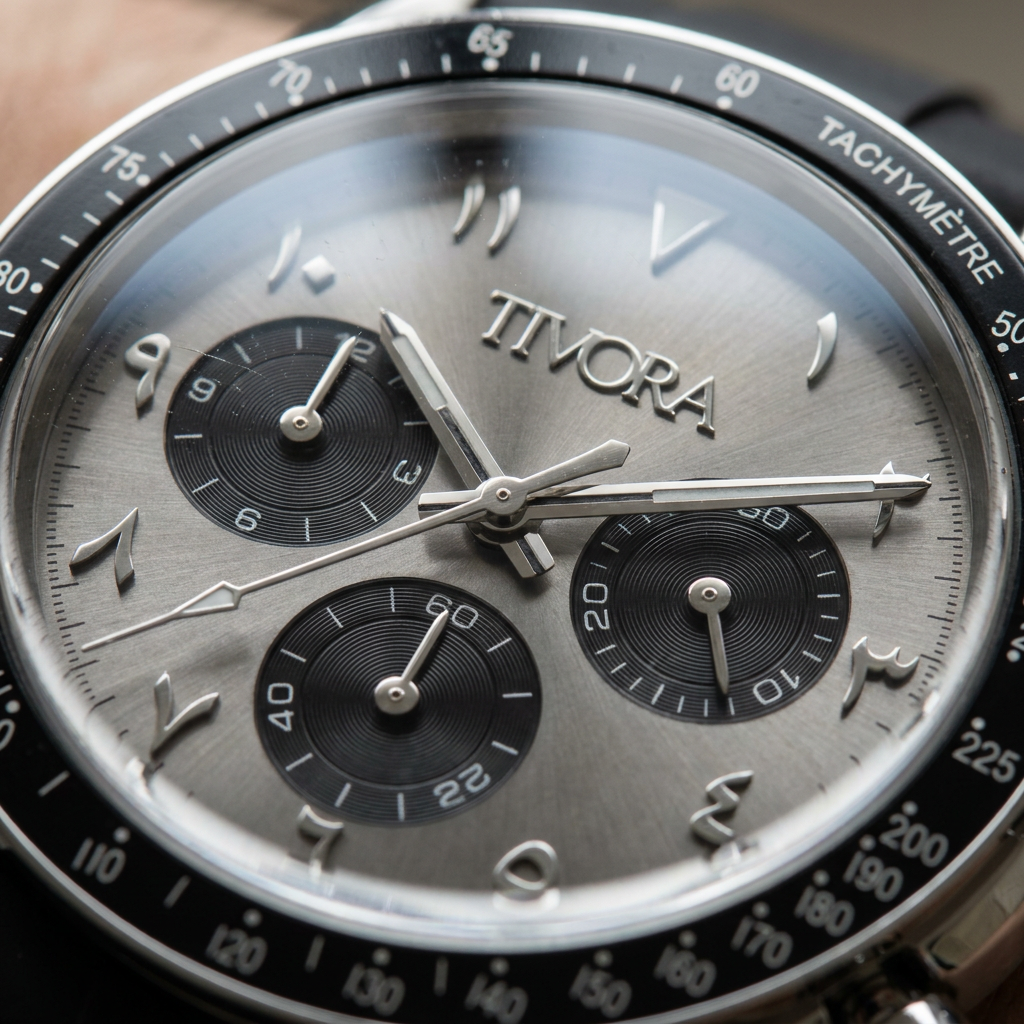 Veyron Argent Steel Grey Dial – close-up