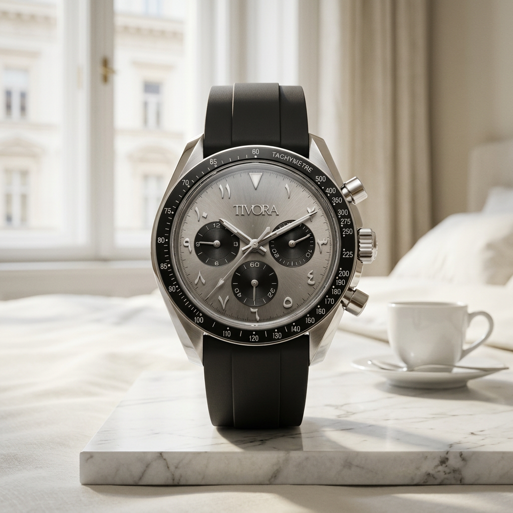 Veyron Argent Steel Grey Dial – front view