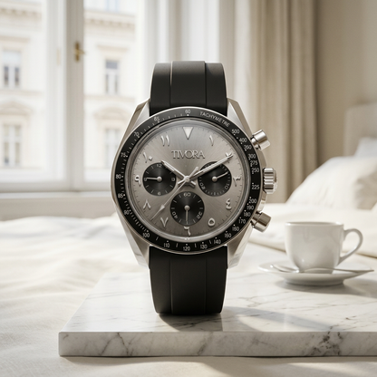 Veyron Argent Steel Grey Dial – front view