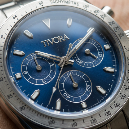 Veyron Argent Steel Ocean Dial – close-up