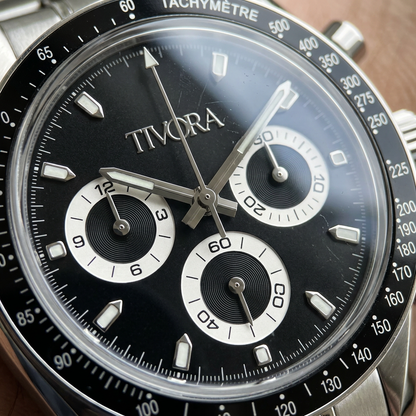 Veyron Argent Steel Onyx Dial – close-up